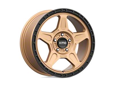 KMC Alpine Matte Bronze with Black Lip 5-Lug Wheel; 17x8; 38mm Offset (87-90 Dakota)