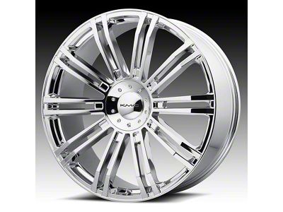 KMC D2 Chrome 5-Lug Wheel; 22x9.5; 35mm Offset (87-90 Dakota)