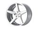 KMC District Silver Machined 5-Lug Wheel; 22x10.5; 28mm Offset (87-90 Dakota)