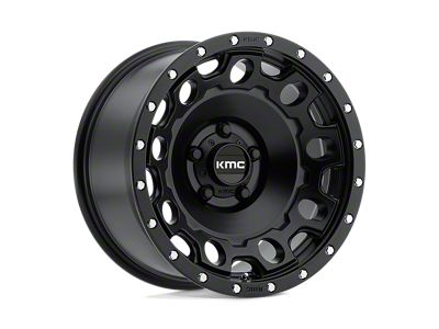 KMC Holeshot Satin Black 5-Lug Wheel; 17x9; -12mm Offset (87-90 Dakota)