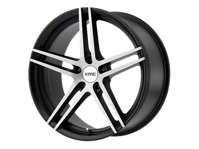 KMC Monophonic Satin Black Brushed 5-Lug Wheel; 20x10; 45mm Offset (87-90 Dakota)