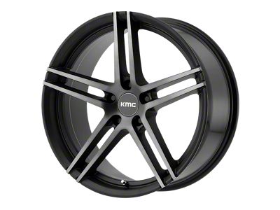 KMC Monophonic Satin Black with Titanium Black Face 5-Lug Wheel; 20x10; 45mm Offset (87-90 Dakota)
