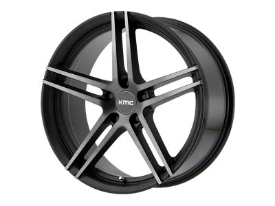 KMC Monophonic Satin Black with Titanium Black Face 5-Lug Wheel; 20x9; 38mm Offset (87-90 Dakota)