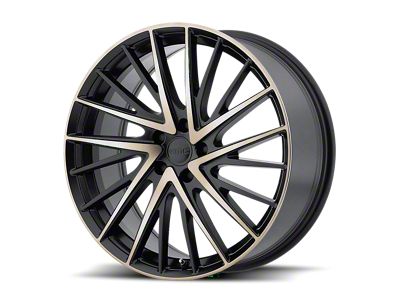 KMC Newton Satin Black with Machined Face and Tinted Clear 5-Lug Wheel; 20x8.5; 35mm Offset (87-90 Dakota)