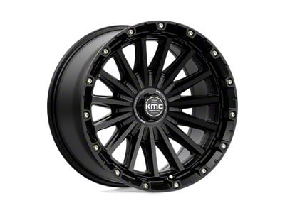 KMC Signal Satin Black 5-Lug Wheel; 17x9; -12mm Offset (05-11 Dakota)