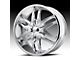 KMC Splinter Chrome 5-Lug Wheel; 24x9.5; 15mm Offset (87-90 Dakota)