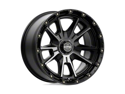 KMC Sync Satin Black with Gray Tint 5-Lug Wheel; 20x9; 18mm Offset (05-11 Dakota)