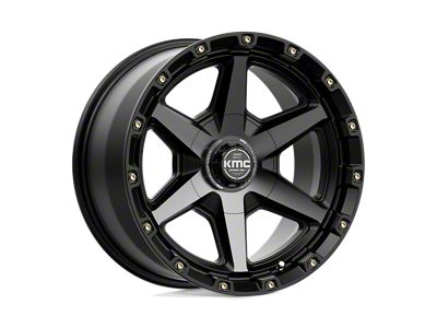 KMC Tempo Satin Black with Gray Tint 5-Lug Wheel; 17x9; 0mm Offset (05-11 Dakota)