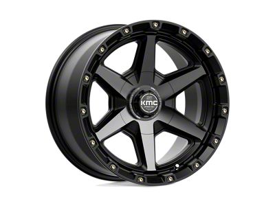 KMC Tempo Satin Black with Gray Tint 5-Lug Wheel; 20x9; 18mm Offset (05-11 Dakota)