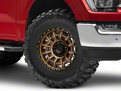 KMC Carnage Matte Bronze with Black Lip 6-Lug Wheel; 17x9; 0mm Offset (21-24 F-150)