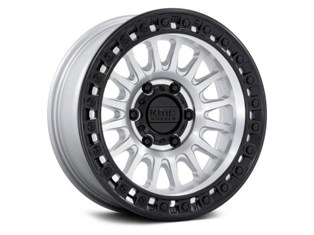 KMC IMS Machined with Matte Black Lip 6-Lug Wheel; 17x8.5; -10mm Offset (21-24 F-150)