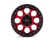KMC Riot Beadlock Candy Red with Black Ring 6-Lug Wheel; 17x8.5; 0mm Offset (21-24 F-150)