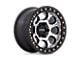 KMC Riot Beadlock Machined Face Satin Black Windows with Satin Black Ring 6-Lug Wheel; 17x8.5; 0mm Offset (21-25 F-150)