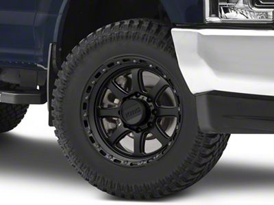 KMC Chase Satin Black with Gloss Black Lip 8-Lug Wheel; 20x9; 18mm Offset (17-22 F-250 Super Duty)