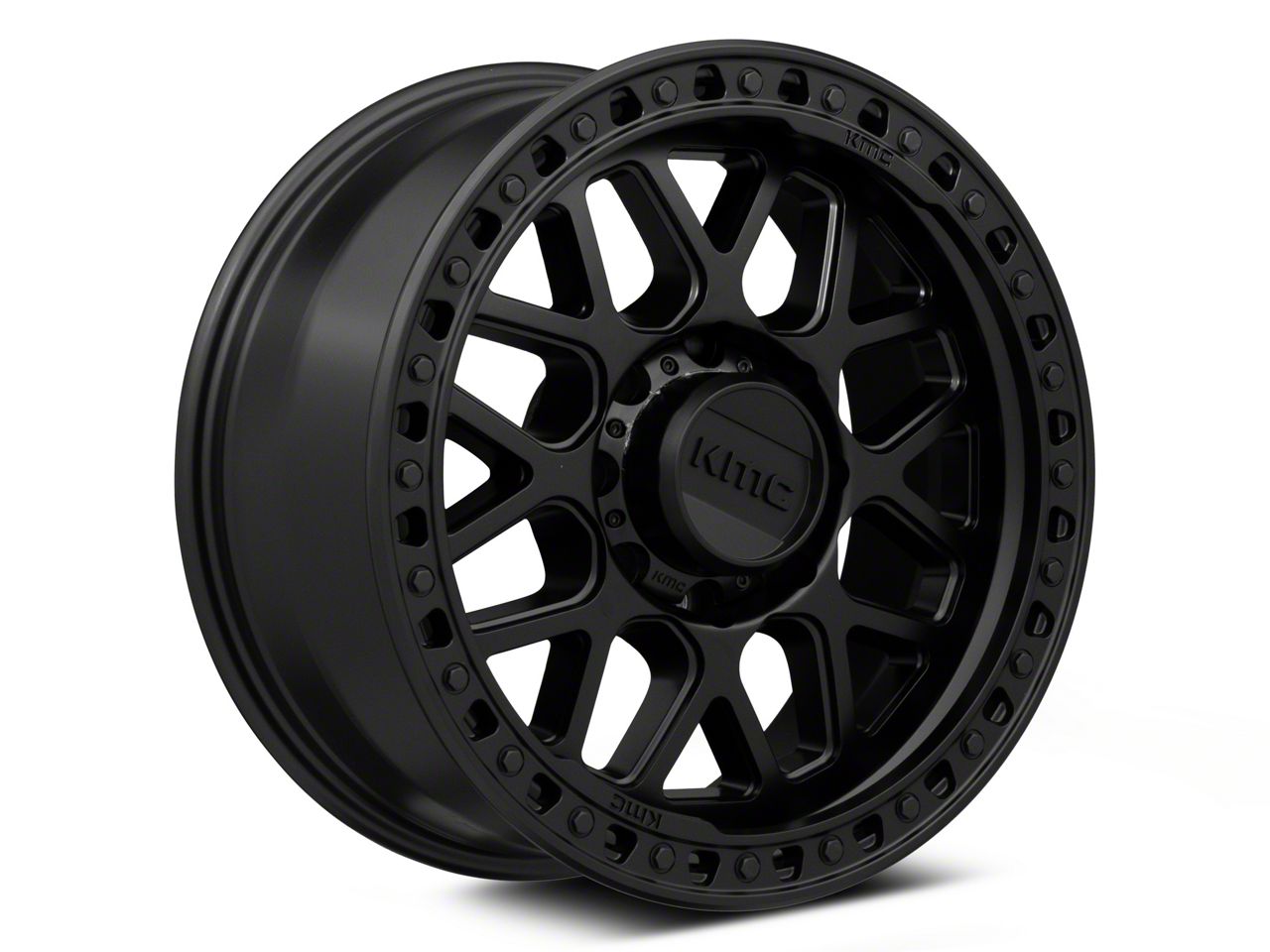 KMC F-250 Super Duty GRS Satin Black 8-Lug Wheel; 20x9; 0mm Offset  KM54929087700 (17-22 F-250 Super Duty) - Free Shipping