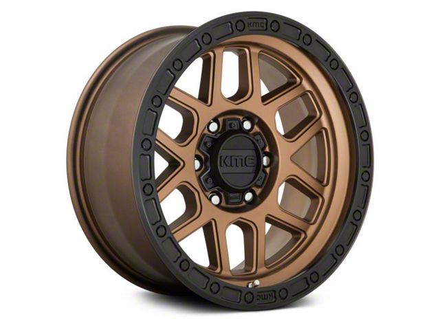 KMC Mesa Matte Bronze with Black Lip 8-Lug Wheel; 17x9; -12mm Offset (17-22 F-250 Super Duty)