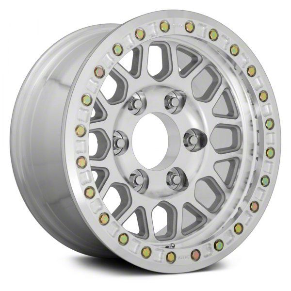 KMC F-350 Super Duty Grenade Desert Beadlock Machined 8-Lug Wheel; 20x9 ...