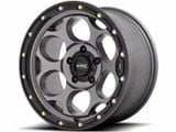 KMC Dirty Harry Satin Gray with Black Lip 6-Lug Wheel; 18x8.5; 0mm Offset (19-25 RAM 1500)