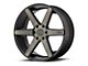 KMC District Matte Black Dark Tint 6-Lug Wheel; 22x9; 15mm Offset (19-24 RAM 1500)