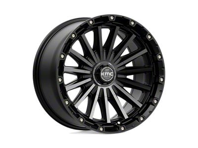 KMC Signal Satin Black with Gray Tint 5-Lug Wheel; 20x9; 18mm Offset (02-08 RAM 1500, Excluding Mega Cab)