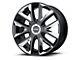 KMC Takedown Satin Black with Chrome Inserts 6-Lug Wheel; 20x8.5; 38mm Offset (19-24 RAM 1500)