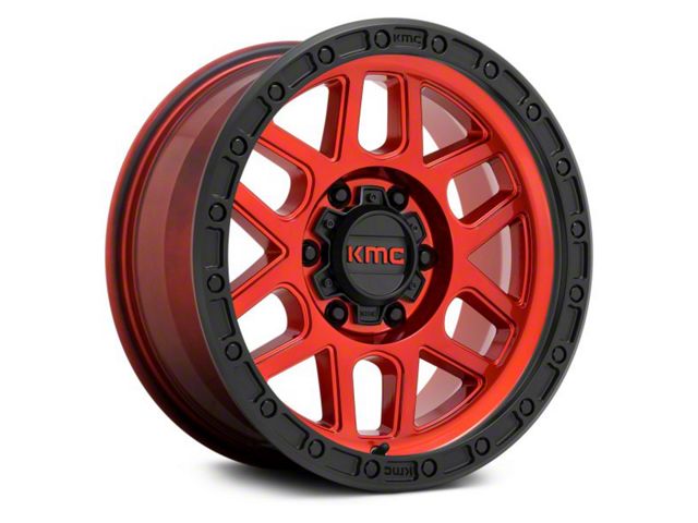 KMC Mesa Candy Red with Black Lip 8-Lug Wheel; 20x9; 0mm Offset (19-24 RAM 2500)