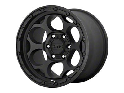 KMC Dirty Harry Textured Black 8-Lug Wheel; 17x8.5; 0mm Offset (19-24 RAM 3500 SRW)