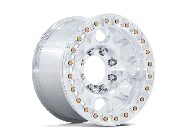 KMC Mesa Forged Slotted Beadlock Raw Machined 8-Lug Wheel; 17x9; -12mm Offset (19-24 RAM 3500 SRW)