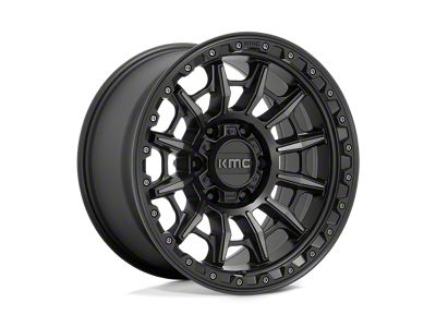 KMC Carnage Satin Black with Gray Tint 6-Lug Wheel; 16x8; 0mm Offset (2024 Ranger)