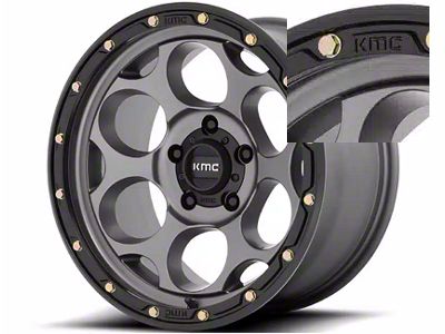KMC Dirty Harry Satin Gray with Black Lip 6-Lug Wheel; 18x8.5; 0mm Offset (19-23 Ranger)