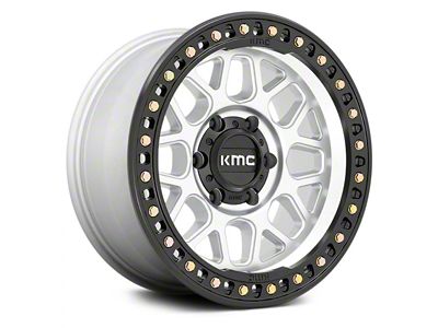 KMC GRS Machined with Satin Black Lip 6-Lug Wheel; 18x9; 18mm Offset (19-23 Ranger)