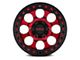 KMC Riot Beadlock Candy Red with Black Ring 6-Lug Wheel; 17x9; -12mm Offset (19-23 Ranger)