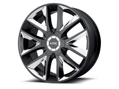 KMC Takedown Satin Black with Chrome Inserts 6-Lug Wheel; 20x8.5; 38mm Offset (19-23 Ranger)