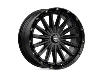 KMC Signal Satin Black 6-Lug Wheel; 20x9; 18mm Offset (19-25 Sierra 1500)