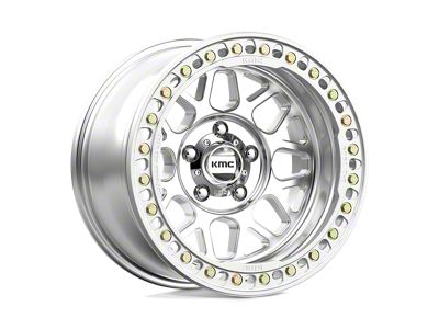 KMC Grenade Crawl Beadlock Machined 8-Lug Wheel; 17x9; -38mm Offset (07-10 Sierra 2500 HD)