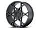 KMC Crosshair Satin Black 6-Lug Wheel; 24x9.5; 15mm Offset (19-24 Silverado 1500)