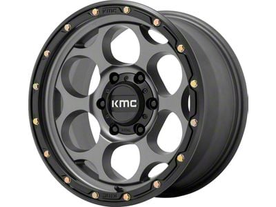 KMC Dirty Harry Satin Gray with Black Lip 6-Lug Wheel; 20x9; 0mm Offset (19-24 Silverado 1500)