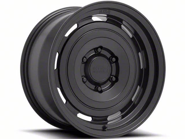KMC Roswell Satin Black 6-Lug Wheel; 17x8.5; 18mm Offset (14-18 Silverado 1500)