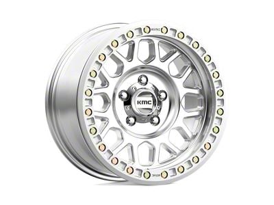 KMC Grenade Desert Beadlock Machined 6-Lug Wheel; 20x9; -12mm Offset (21-24 Tahoe)