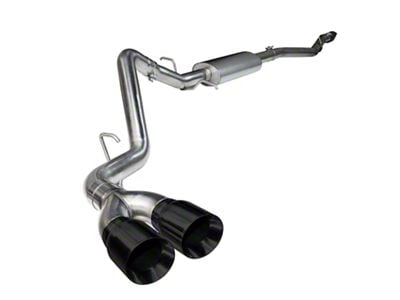 Kooks Single Exhaust System w/ Black Tips; Side Exit (15-20 5.0L F-150)