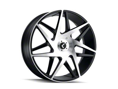 Kraze Phase Gloss Black Machined 5-Lug Wheel; 22x9.5; 18mm Offset (02-08 RAM 1500, Excluding Mega Cab)