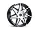 Kraze Phase Gloss Black Machined 5-Lug Wheel; 22x9.5; 18mm Offset (02-08 RAM 1500, Excluding Mega Cab)