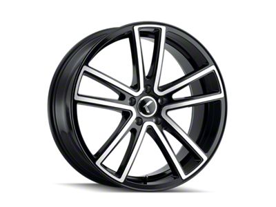 Kraze Lusso Gloss Black Machined 6-Lug Wheel; 22x9.5; 30mm Offset (04-08 F-150)