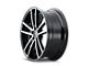 Kraze Lusso Gloss Black Machined 6-Lug Wheel; 22x9.5; 30mm Offset (04-08 F-150)