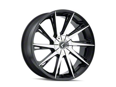 Kraze Swagg Gloss Black Machined 6-Lug Wheel; 26x10; 30mm Offset (04-08 F-150)