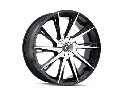 Kraze Swagg Gloss Black Machined 6-Lug Wheel; 26x10; 30mm Offset (07-13 Sierra 1500)