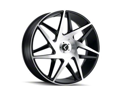 Kraze Phase Gloss Black Machined 6-Lug Wheel; 22x9.5; 30mm Offset (07-13 Silverado 1500)