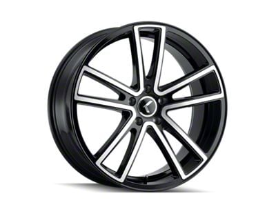 Kraze Lusso Gloss Black Machined 6-Lug Wheel; 22x9.5; 30mm Offset (07-14 Tahoe)