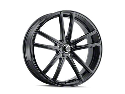 Kraze Lusso Gloss Black 6-Lug Wheel; 22x9.5; 30mm Offset (99-06 Silverado 1500)