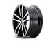 Kraze Lusso Gloss Black Machined 6-Lug Wheel; 22x9.5; 30mm Offset (23-24 Canyon)